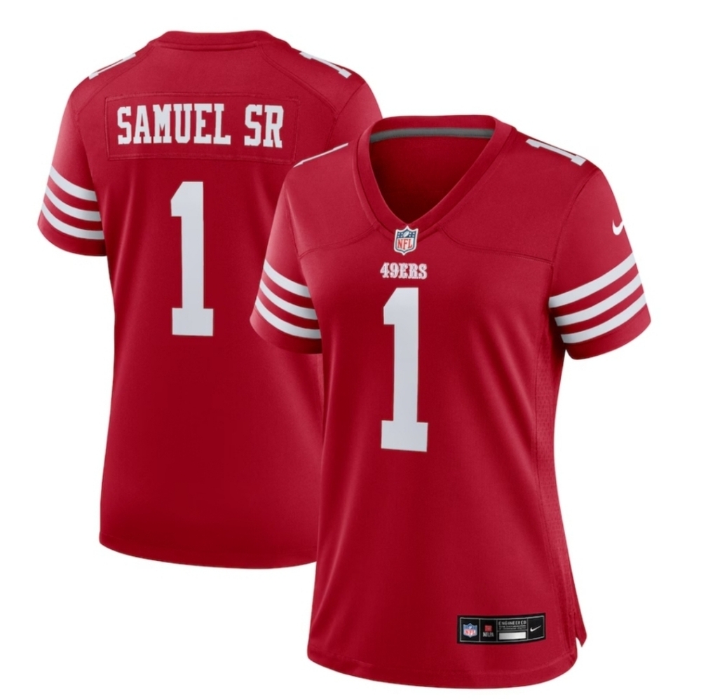 Women's Nike Deebo Samuel Sr Scarlet San Francisco 49ers Game Jersey NWT L